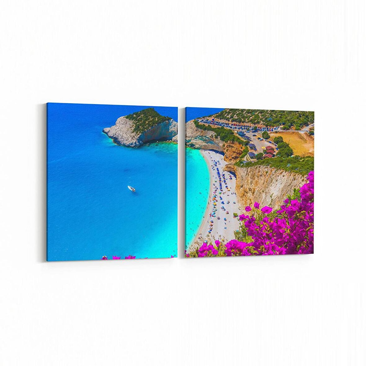 Olla 14379K2Y Doğa / Manzara Görseli Kare 2'li Yatay Kanvas Tablo (Ölçü: 145X70)