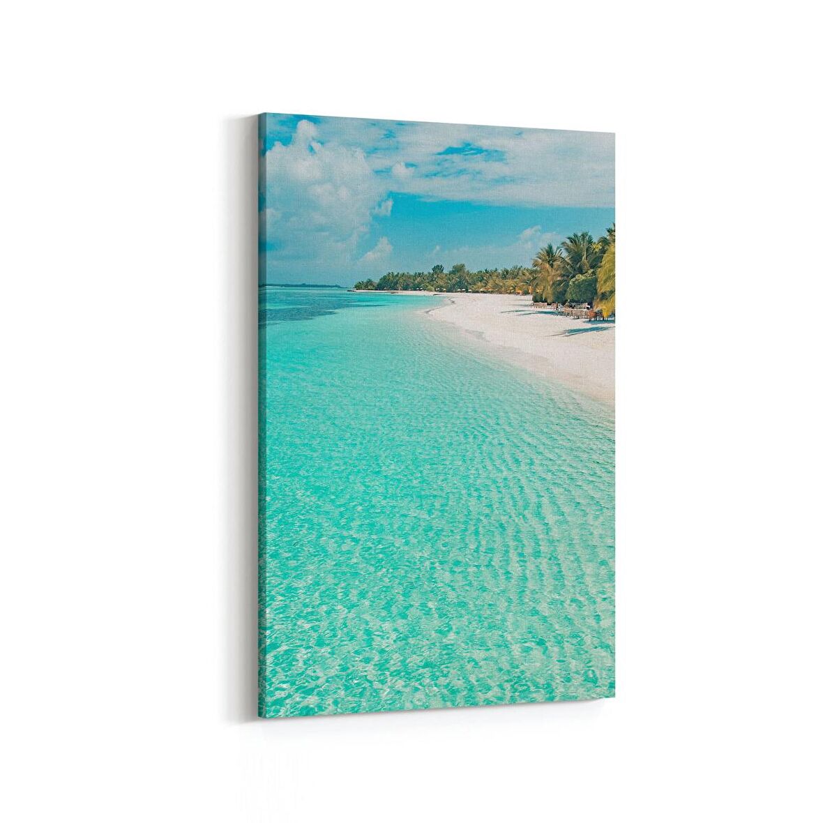 Olla 16575D Kumsal / Sahil Görseli Dikey Kanvas Tablo (Ölçü: 60X90)