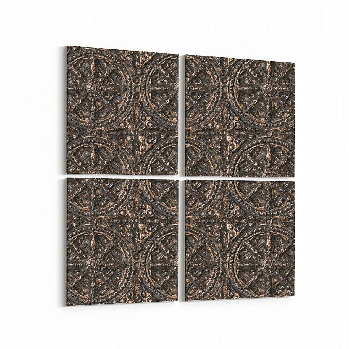 Olla 16273K4 Heykel / Sanat Görseli Kare 4'lü Kanvas Tablo (Ölçü: 125X125)