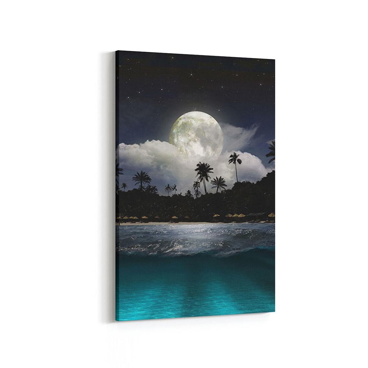 Olla 16446D Kumsal / Sahil Görseli Dikey Kanvas Tablo (Ölçü: 70X105)