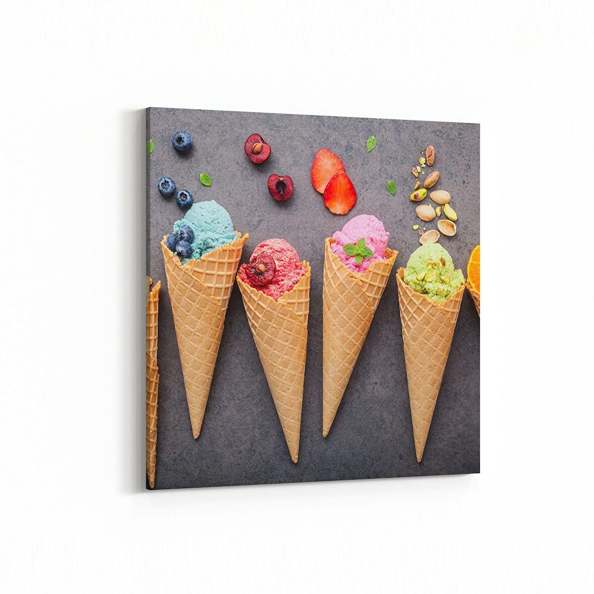 Olla 14977K Gıda Görseli Kare Kanvas Tablo (Ölçü: 30X30)