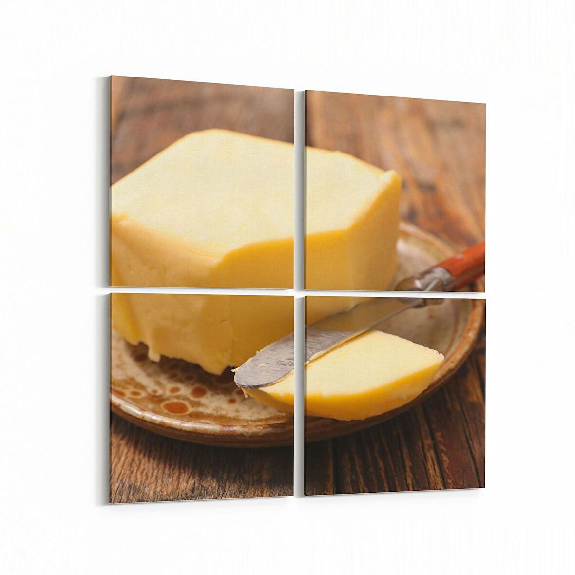 Olla 15225K4 Gıda Görseli Kare 4'lü Kanvas Tablo (Ölçü: 145X145)