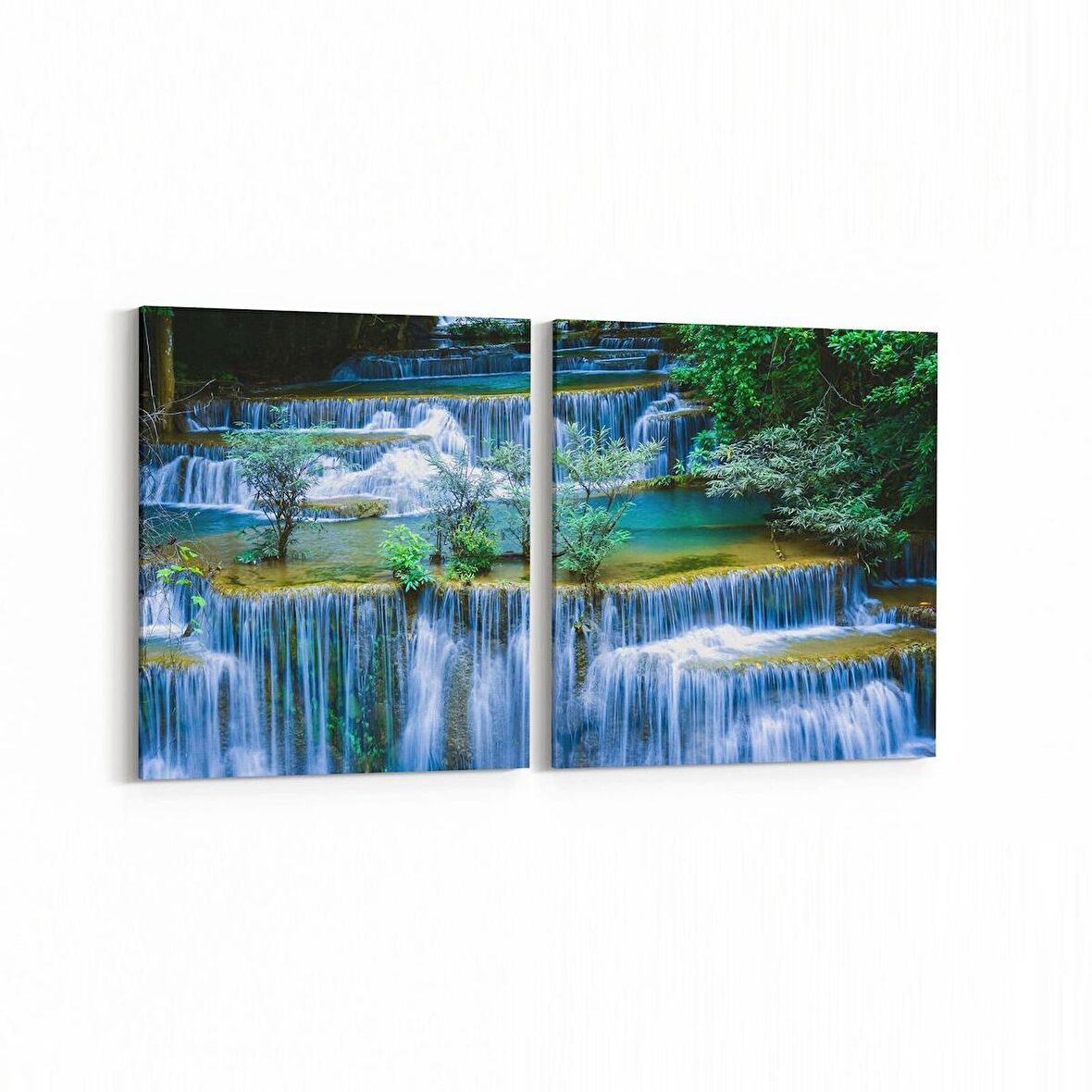 Olla 14421K2Y Doğa / Manzara Görseli Kare 2'li Yatay Kanvas Tablo (Ölçü: 85X40)