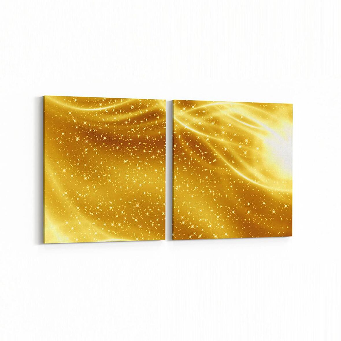 Olla 10071K2Y Abstract Görsel Kare 2'li Yatay Kanvas Tablo (Ölçü: 85X40)