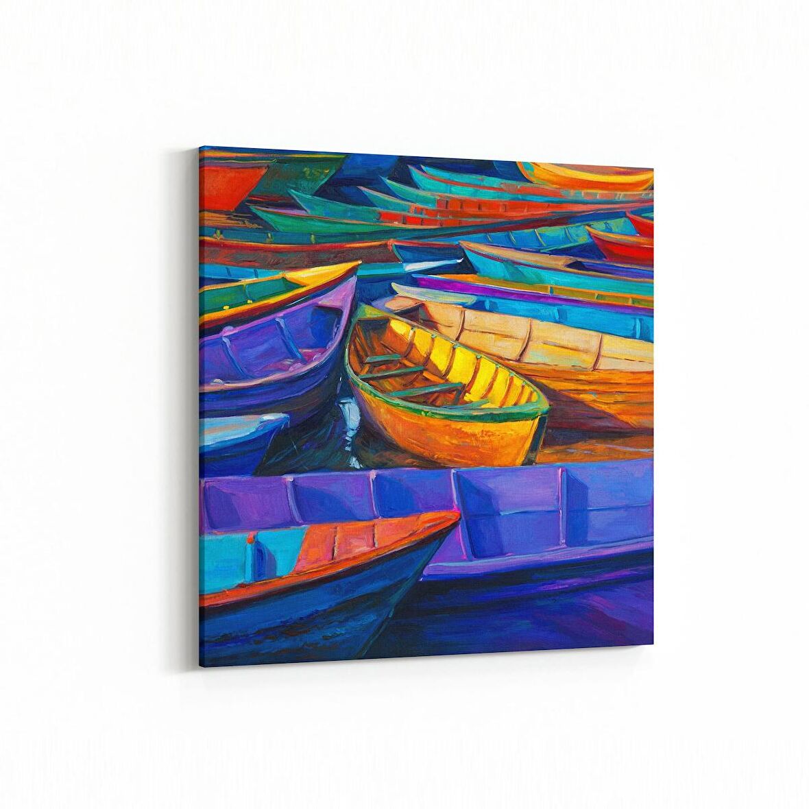 Olla 17748K Yağlı Boya Görseli Kare Kanvas Tablo (Ölçü: 60X60)