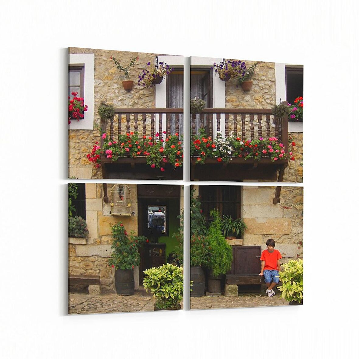 Olla 14395K4 Doğa / Manzara Görseli Kare 4'lü Kanvas Tablo (Ölçü: 105X105)