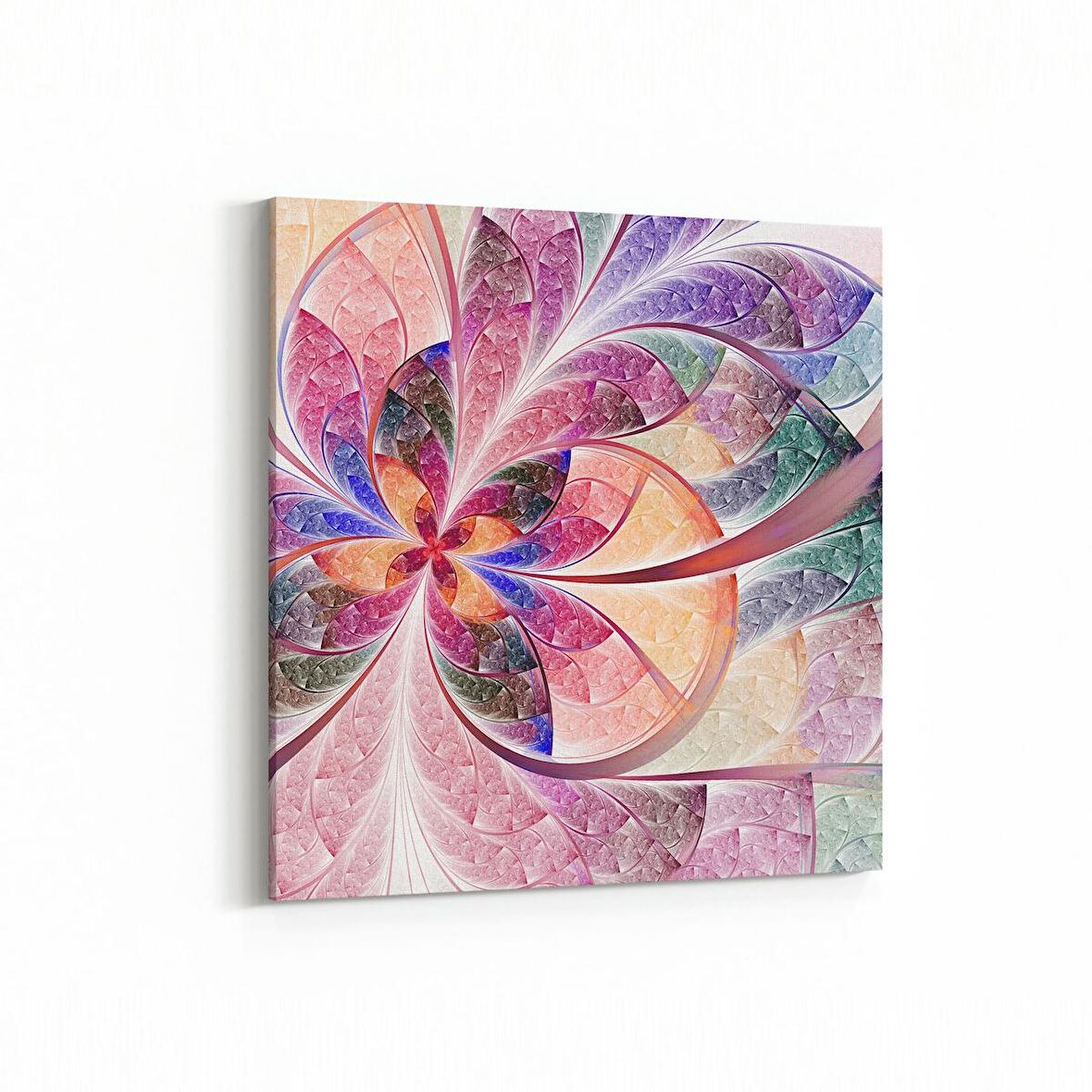 Olla 10155K Abstract Görsel Kare Kanvas Tablo (Ölçü: 25X25)