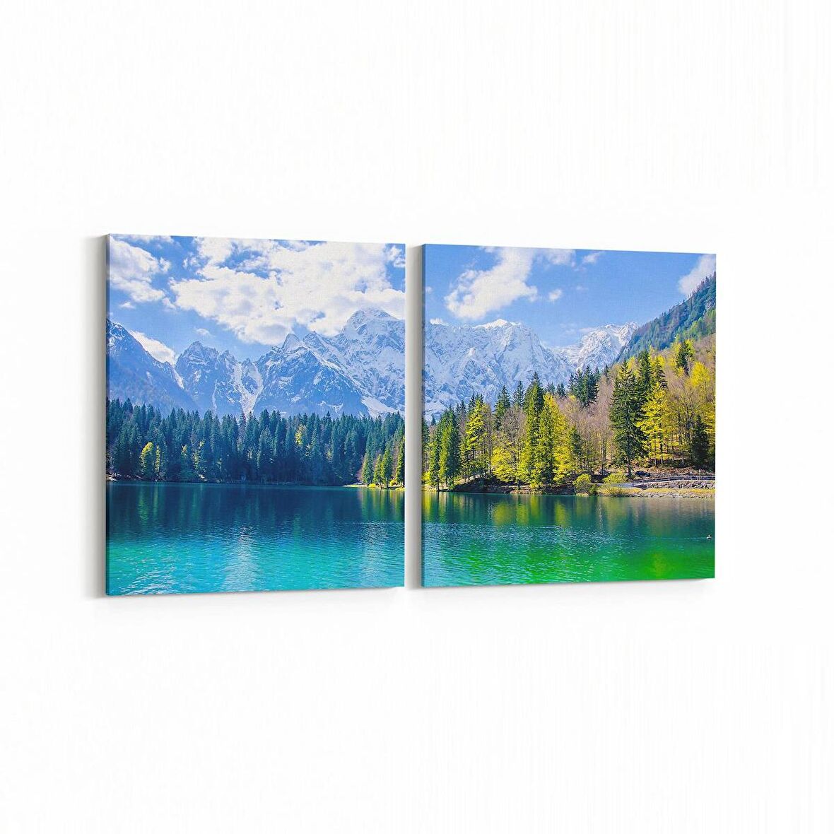 Olla 14311K2Y Doğa / Manzara Görseli Kare 2'li Yatay Kanvas Tablo (Ölçü: 125X60)