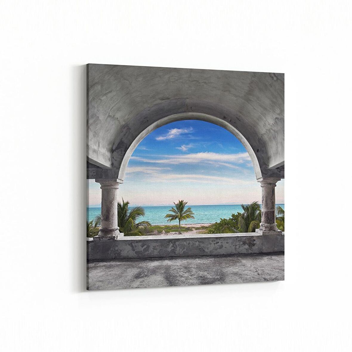 Olla 18992K4 Yapı Görseli Kare 4'lü Kanvas Tablo (Ölçü: 125X125)