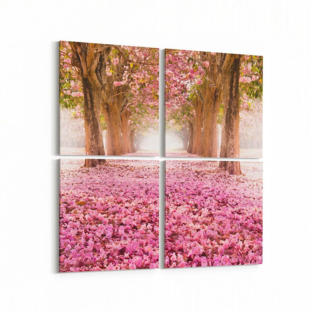 Olla 13472K4 Doğa / Manzara Görseli Kare 4'lü Kanvas Tablo (Ölçü: 125X125)