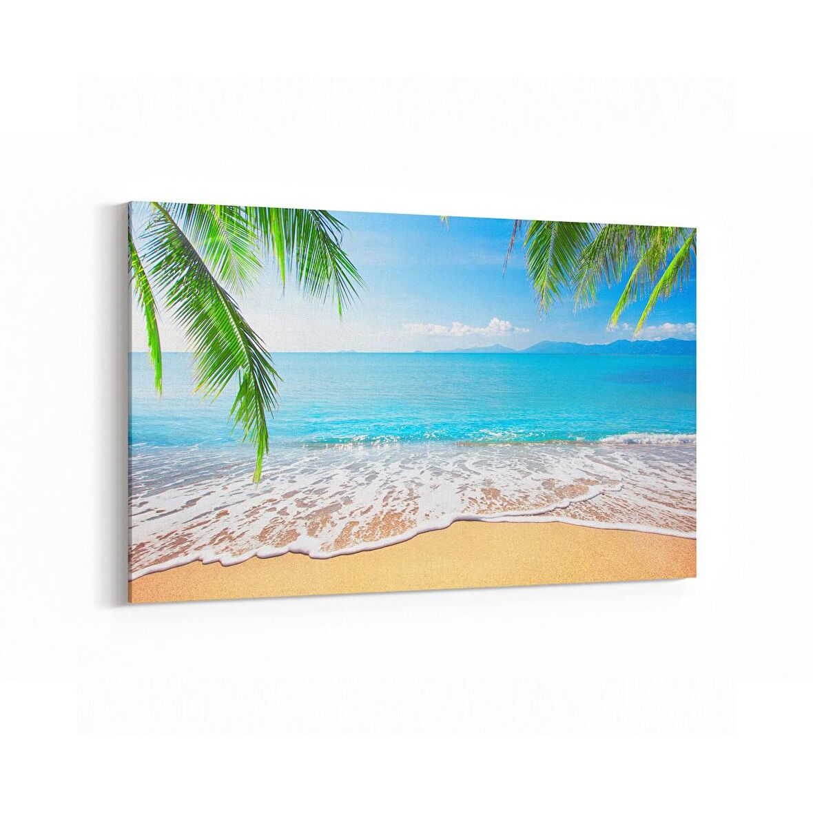 Olla 16548Y Kumsal / Sahil Görseli Yatay Kanvas Tablo (Ölçü: 45X30)
