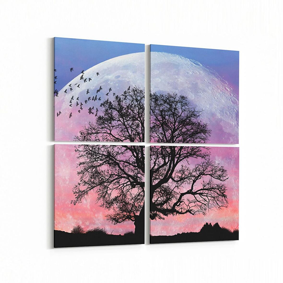 Olla 14159K4 Doğa / Manzara Görseli Kare 4'lü Kanvas Tablo (Ölçü: 125X125)