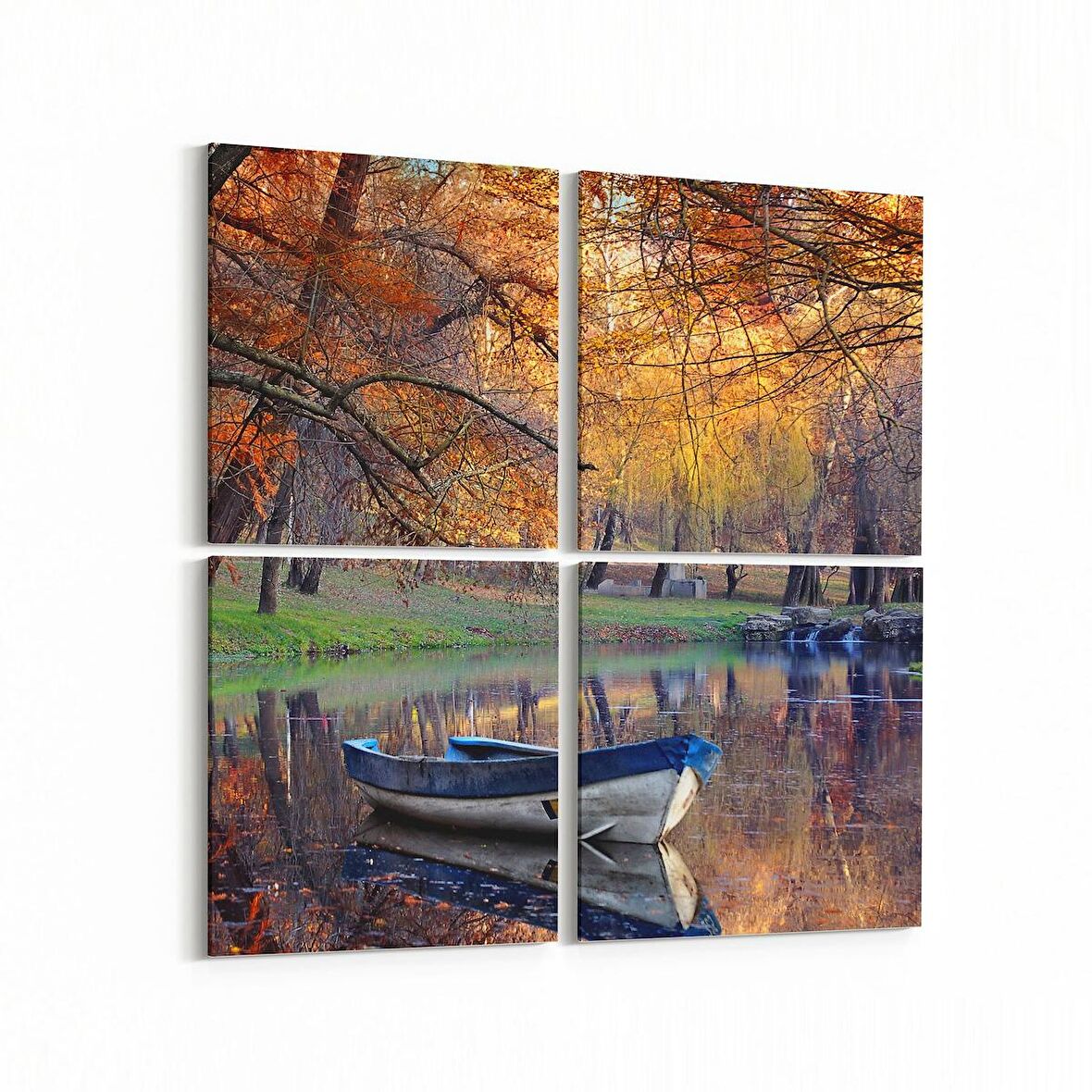 Olla 13154K4 Doğa / Manzara Görseli Kare 4'lü Kanvas Tablo (Ölçü: 145X145)