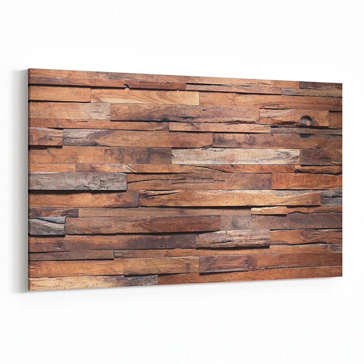 Olla 11993Y Ahşap Desen Görseli Yatay Kanvas Tablo (Ölçü: 150X100)