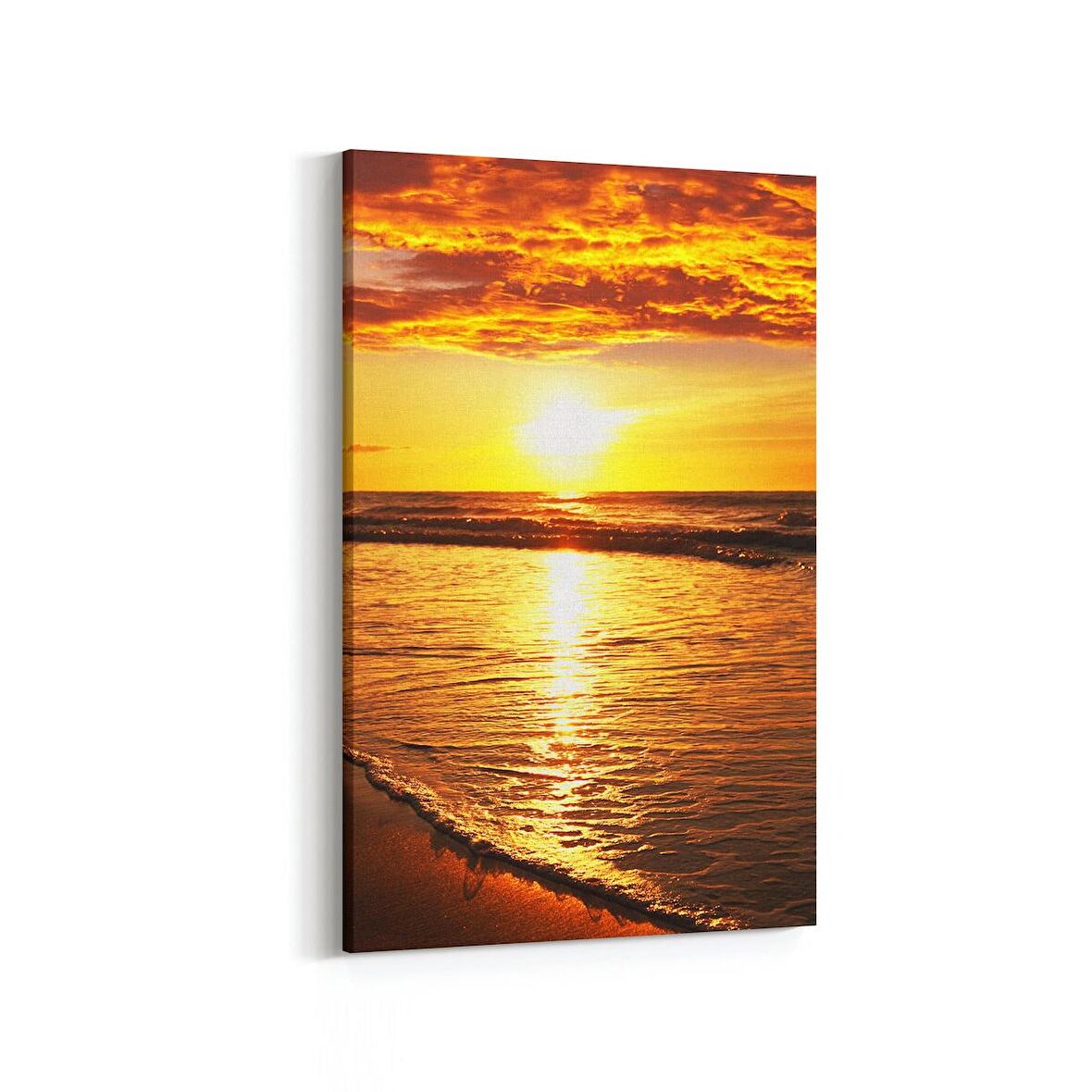 Olla 15899D Günbatımı Görseli Dikey Kanvas Tablo (Ölçü: 20X30)
