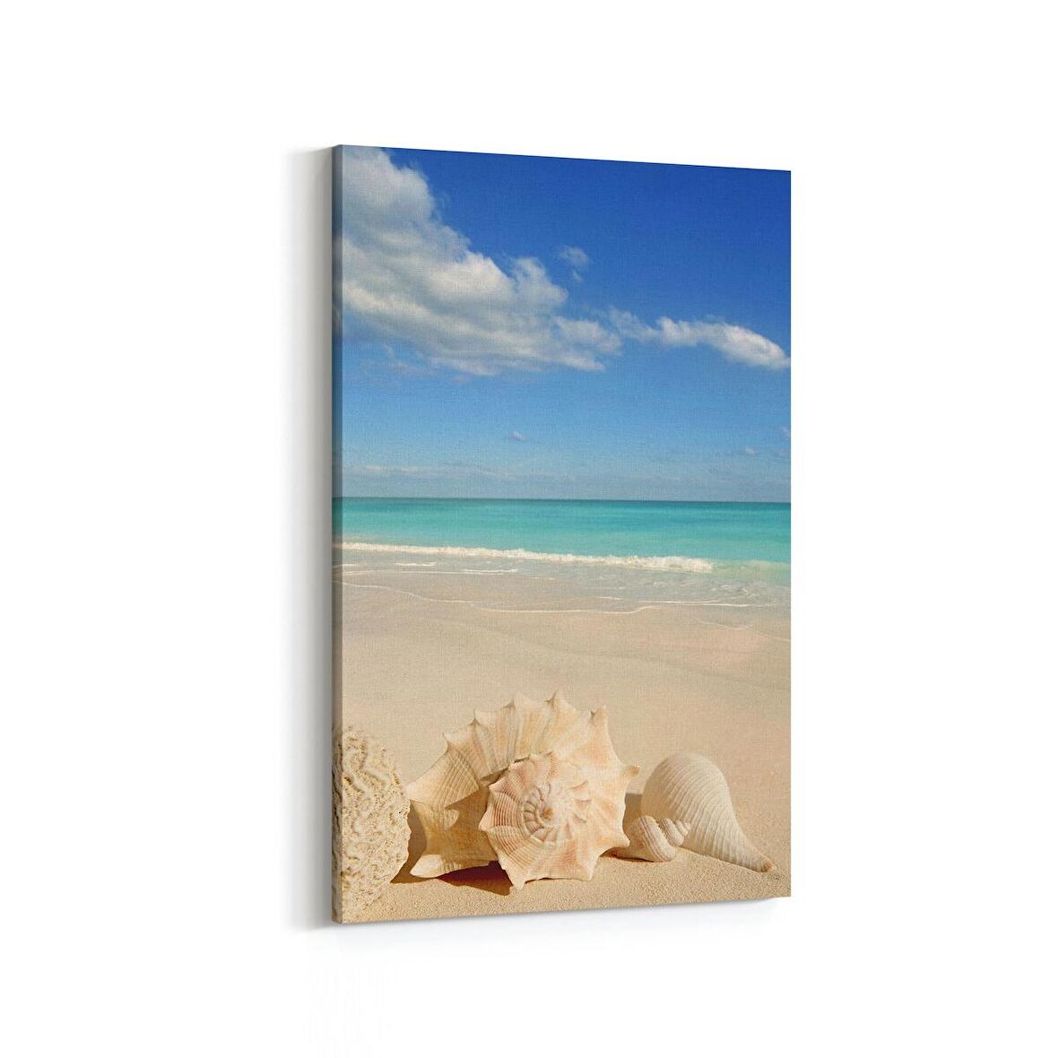 Olla 16530D Kumsal / Sahil Görseli Dikey Kanvas Tablo (Ölçü: 100X150)