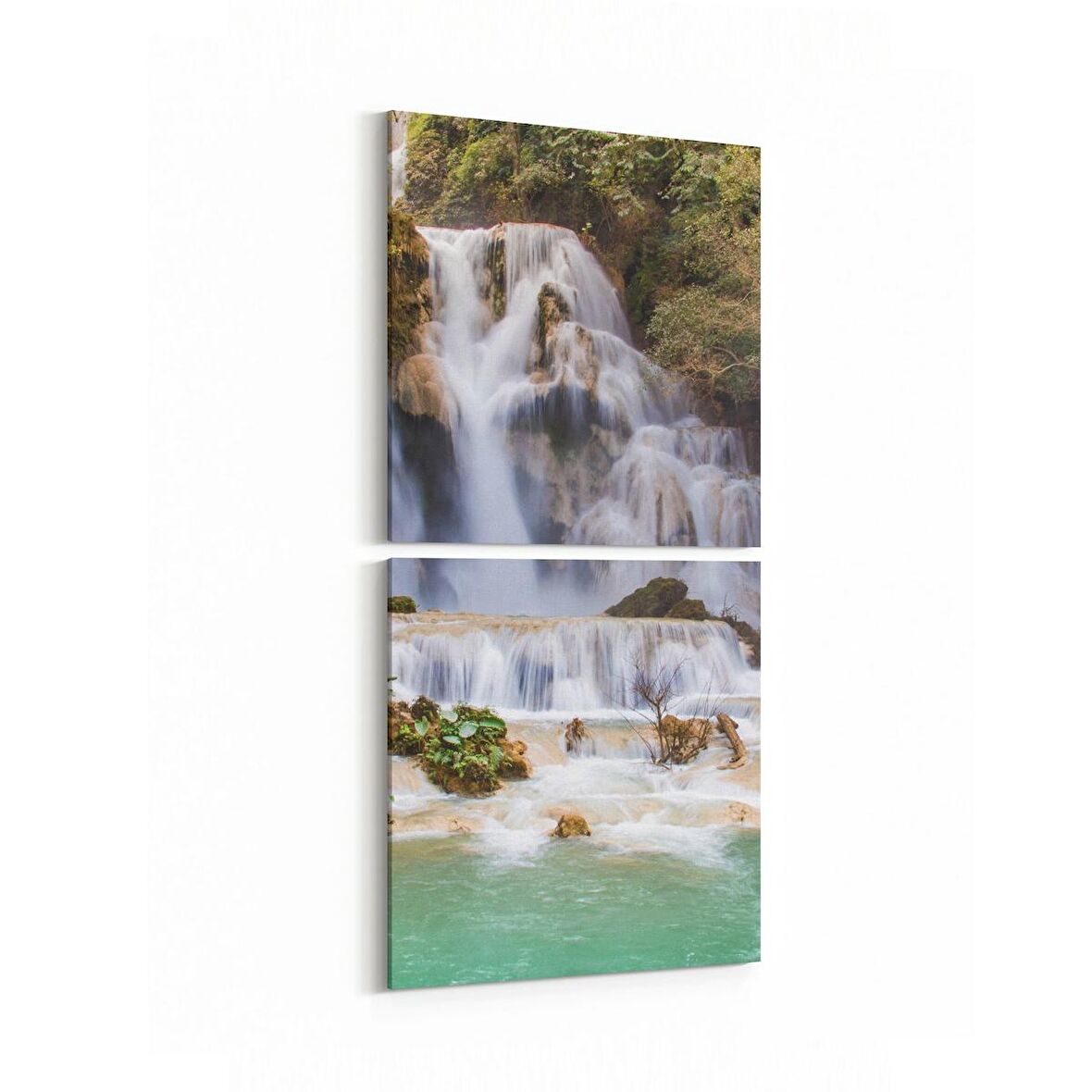 Olla 14230K2D Doğa / Manzara Görseli Kare 2'li Dikey Kanvas Tablo (Ölçü: 30X65)