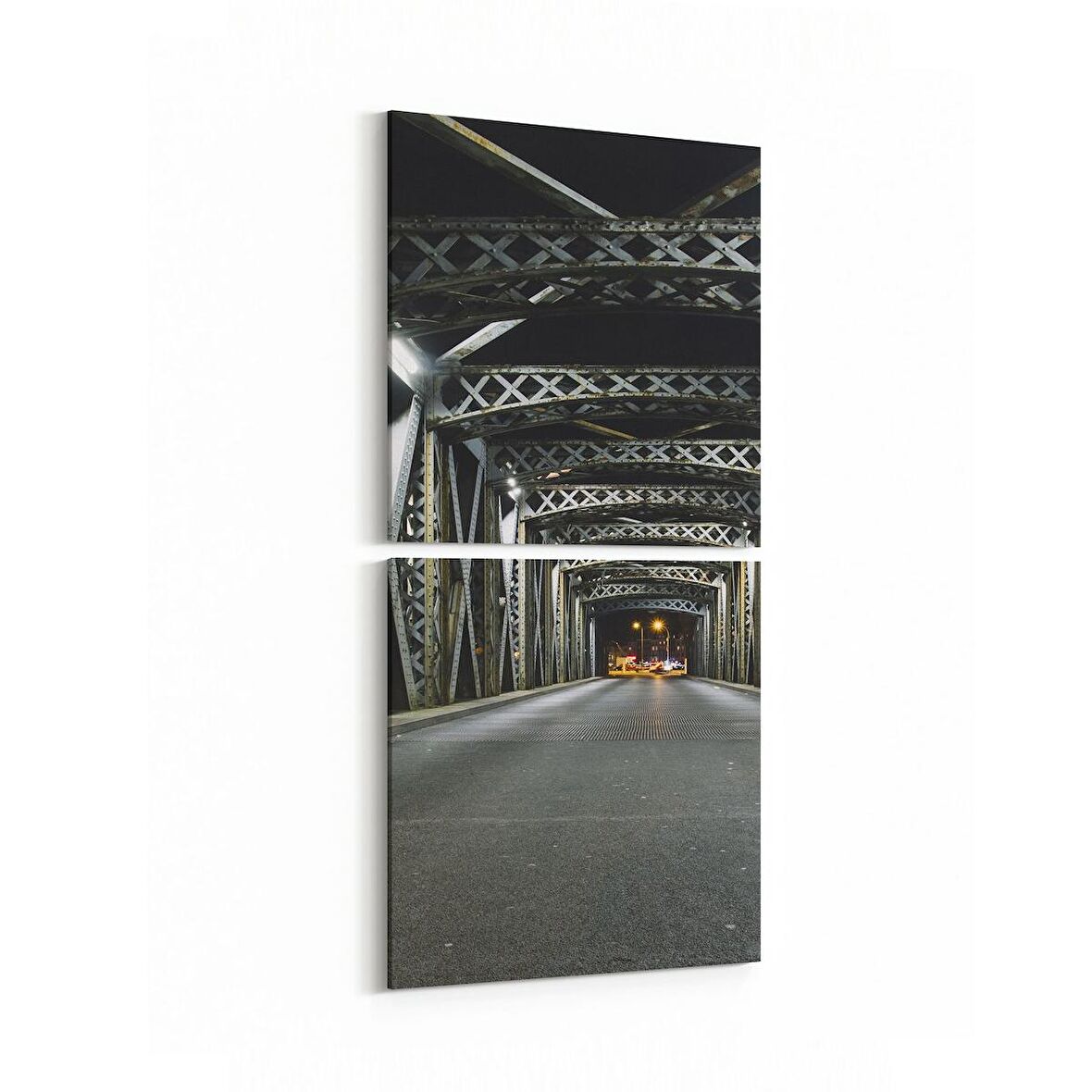 Olla 18749KD Yapı Görseli Kare 2'li Dikey Kanvas Tablo (Ölçü: 30X65)