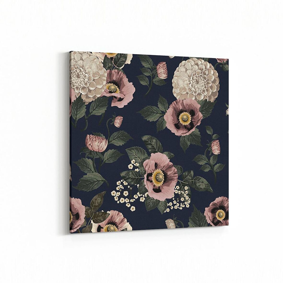 Olla 11772K Çiçek Görseli Kare Kanvas Tablo (Ölçü: 25X25)