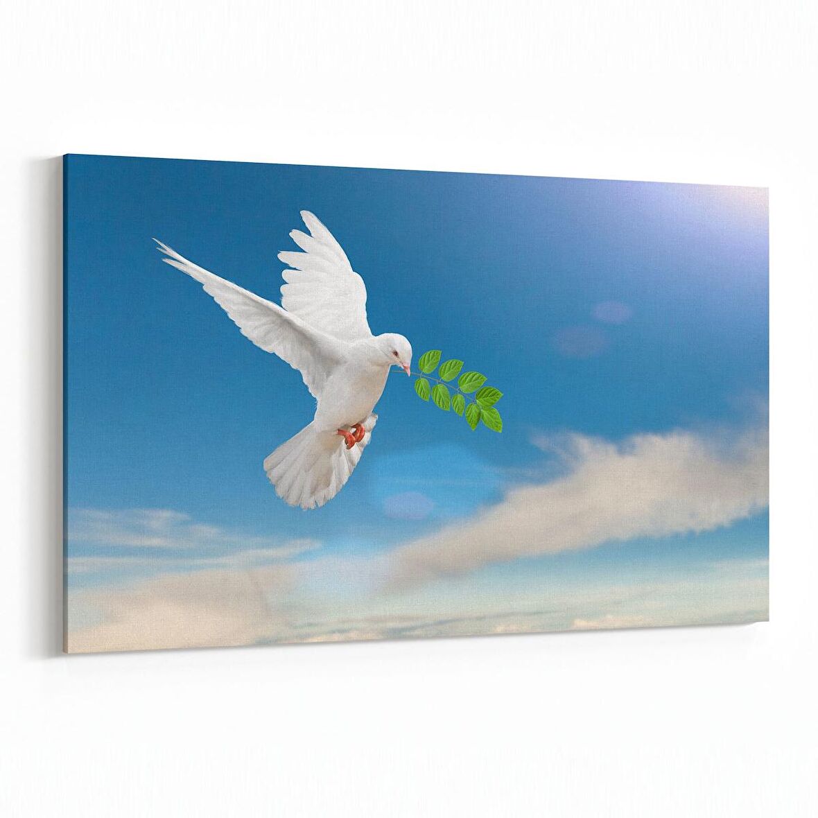 Olla 15866Y Gökyüzü Kuşlar Görseli Yatay Kanvas Tablo (Ölçü: 90X60)