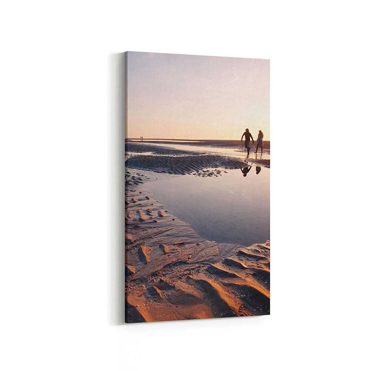 Olla 16019DD Günbatımı Görseli Dikey Dar Kanvas Tablo (Ölçü: 30X60)