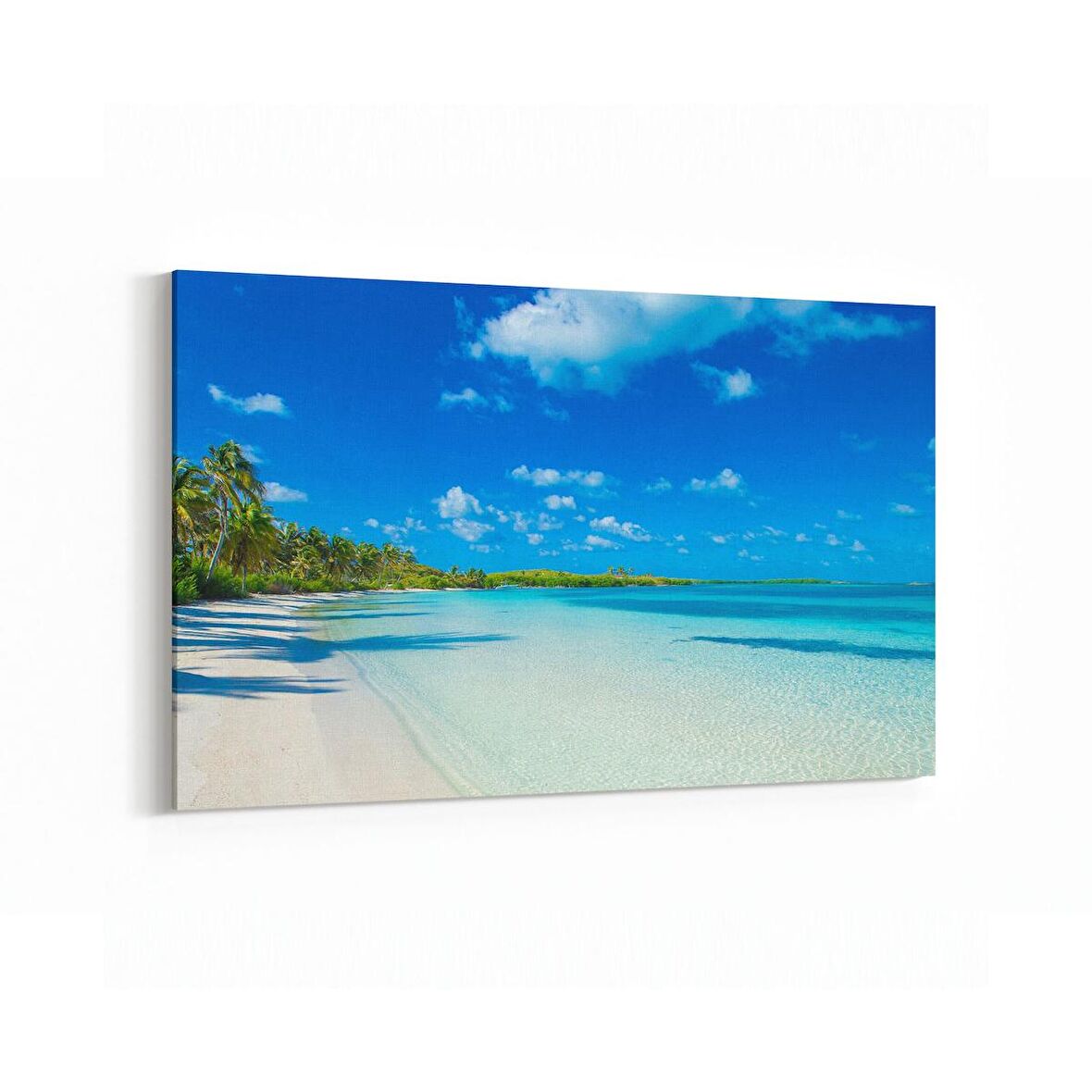 Olla 16476Y Kumsal / Sahil Görseli Yatay Kanvas Tablo (Ölçü: 120X80)