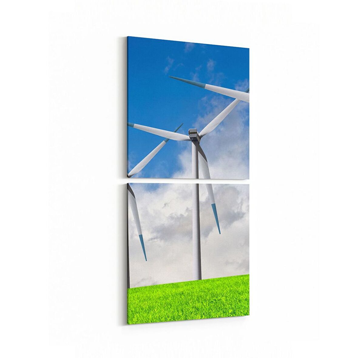 Olla 14219K2D Doğa / Manzara Görseli Kare 2'li Dikey Kanvas Tablo (Ölçü: 30X65)