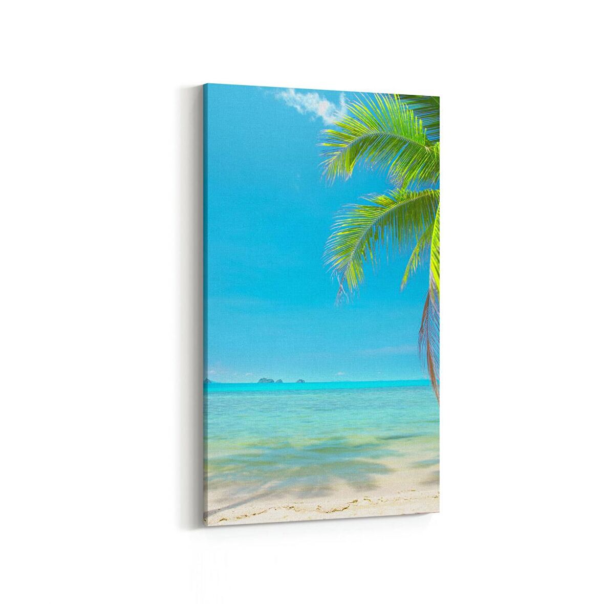 Olla 16461DD Kumsal / Sahil Görseli Dikey Dar Kanvas Tablo (Ölçü: 40X80)
