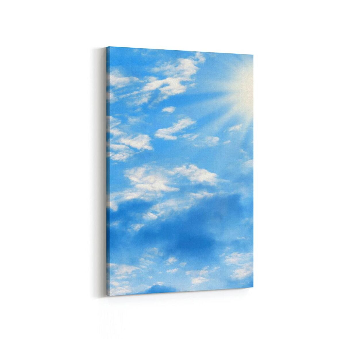 Olla 15507D Gökyüzü Bulut Görseli  Dikey Kanvas Tablo (Ölçü: 60X90)