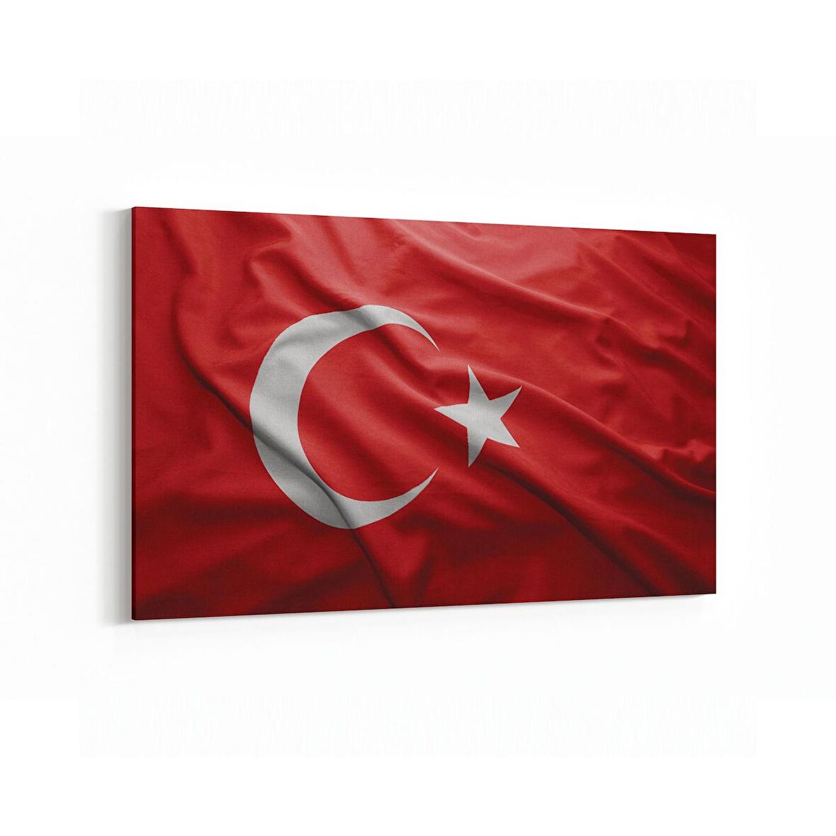 Olla 17537Y Türk Bayrağı Görseli Yatay Kanvas Tablo (Ölçü: 45X30)