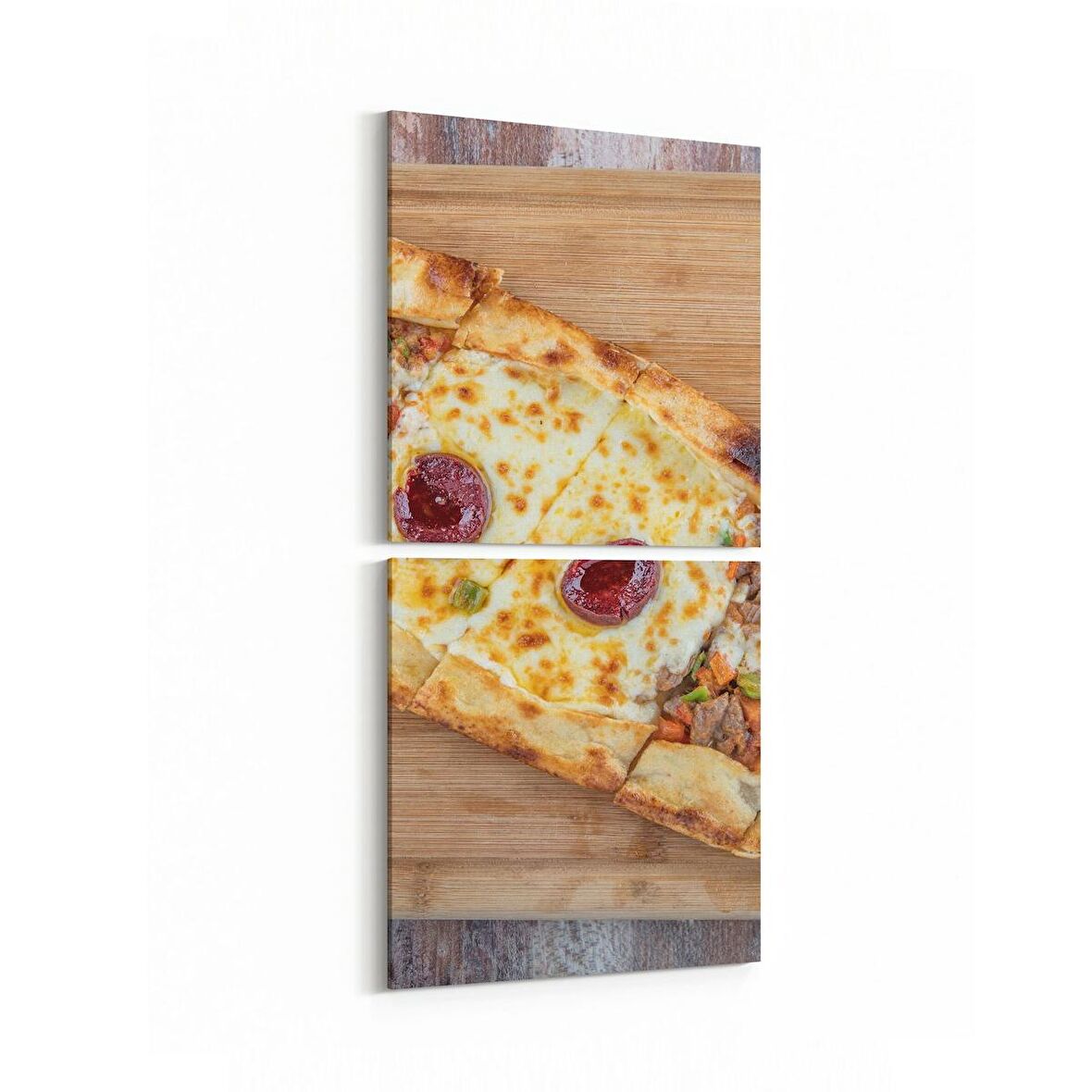 Olla 14969K2D Gıda Görseli 2'li Dikey Kanvas Tablo (Ölçü: 30X65)