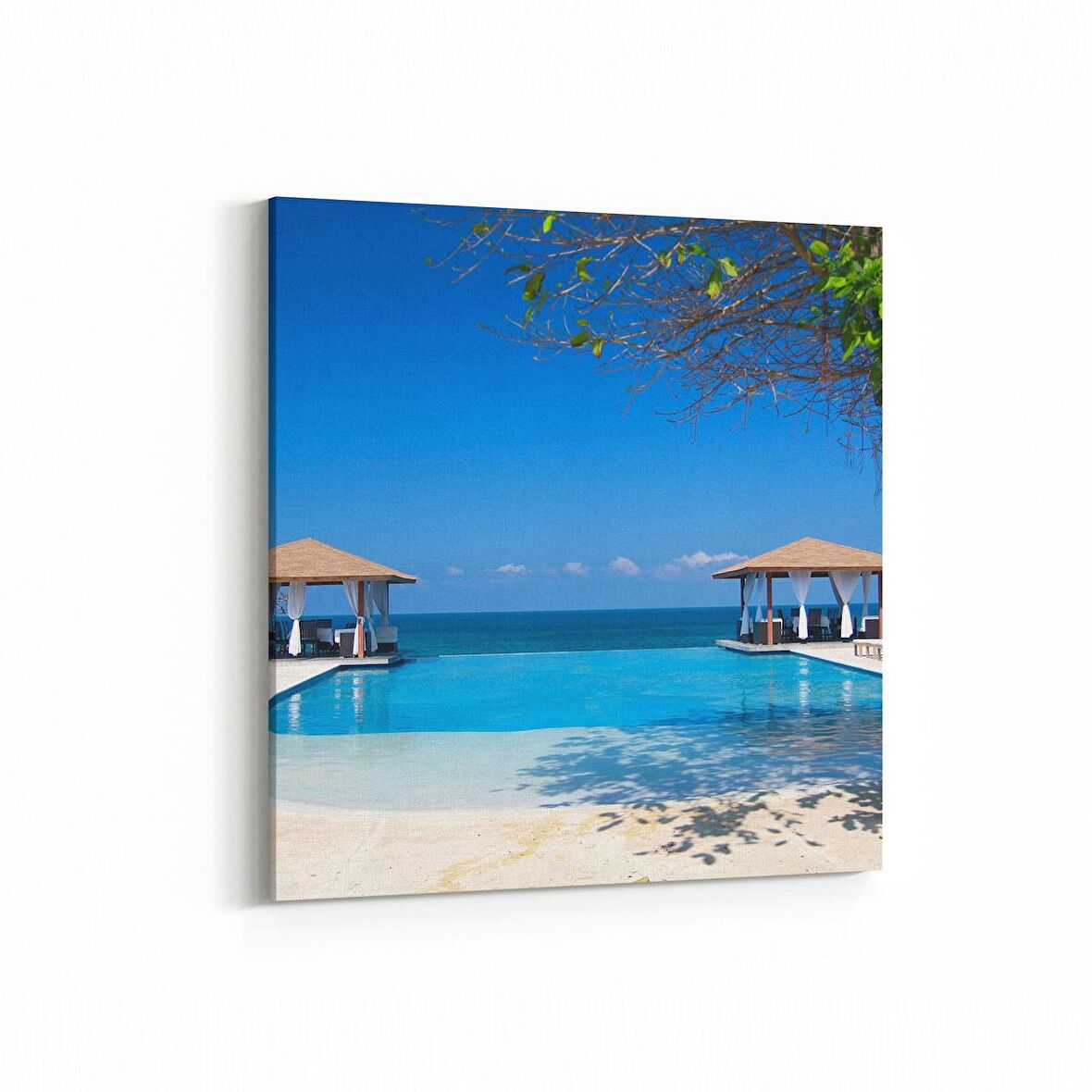 Olla 16573K Kumsal / Sahil Görseli Kare Kanvas Tablo (Ölçü: 30X30)