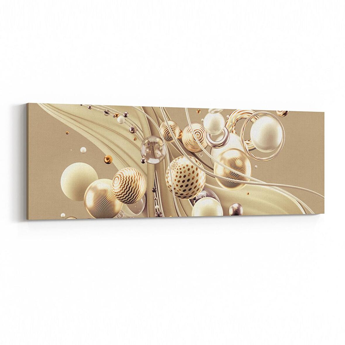 Olla 10105YI Abstract Görsel Yatay İnce Kanvas Tablo (Ölçü: 90X30)