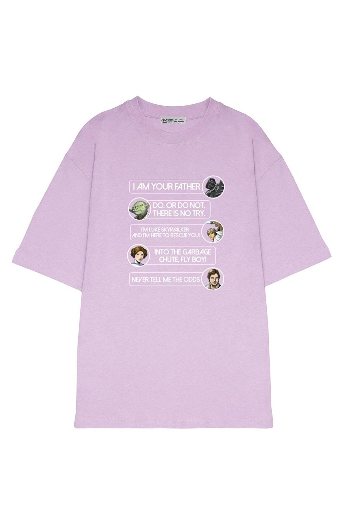 Unisex Oversize T-shirt Character Quotes