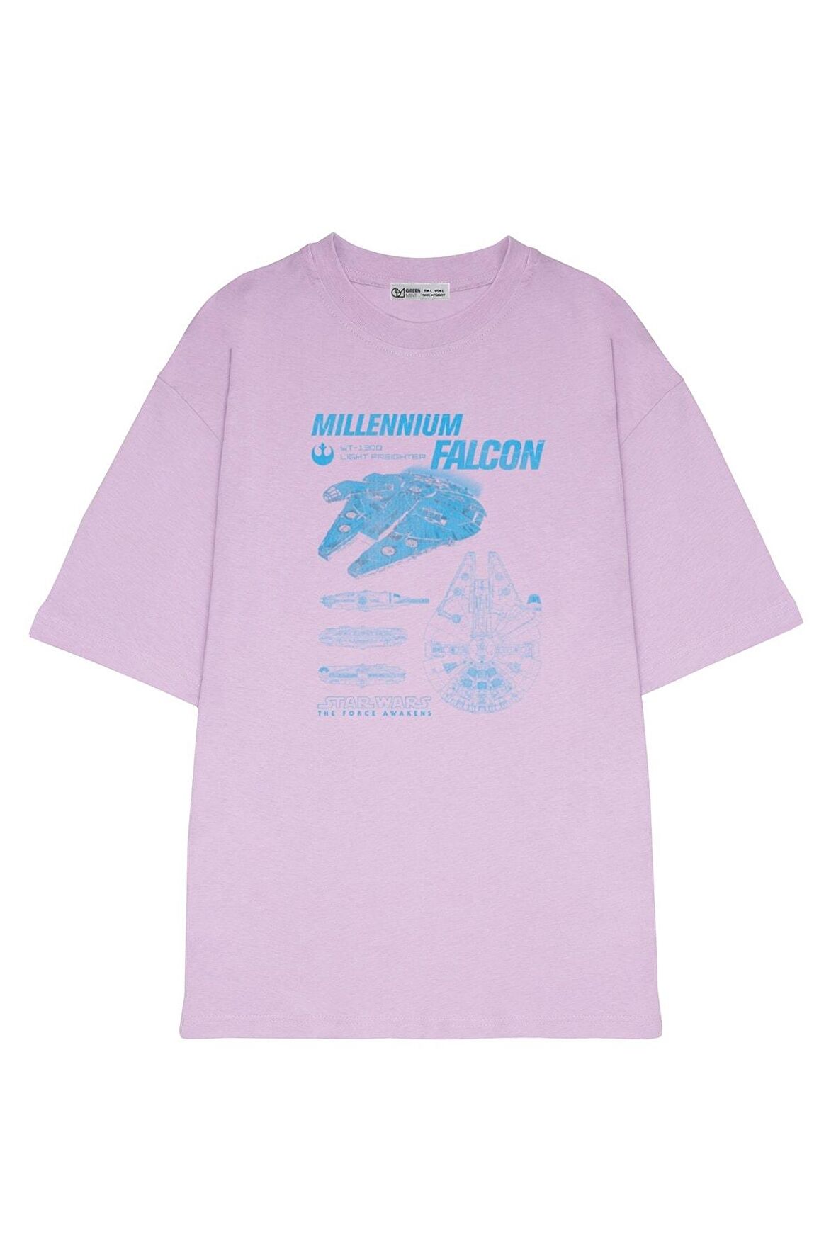 Unisex Oversize T-shirt Millennium Falcon Schematics