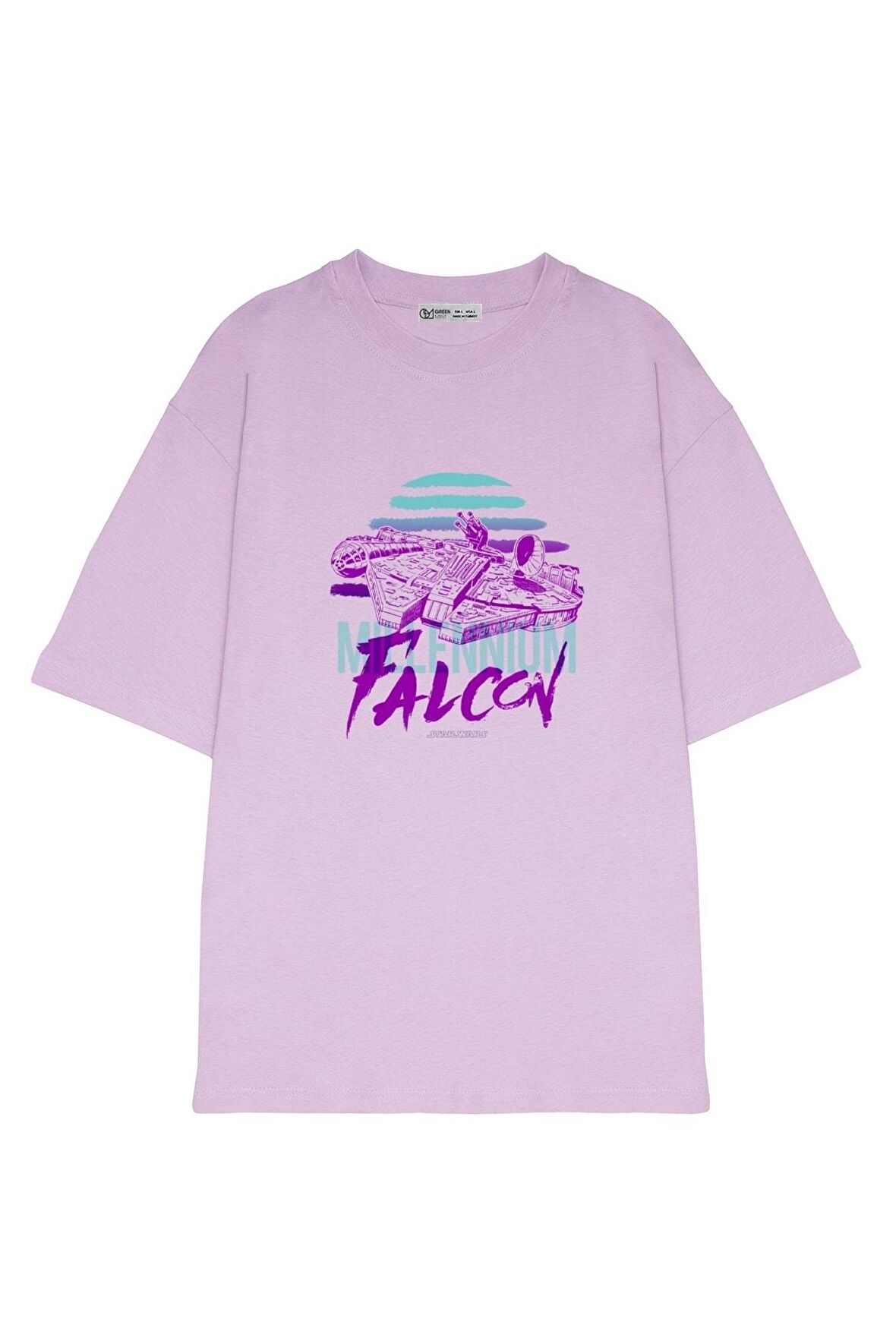 Unisex Oversize T-shirt Neon Millennium Falcon