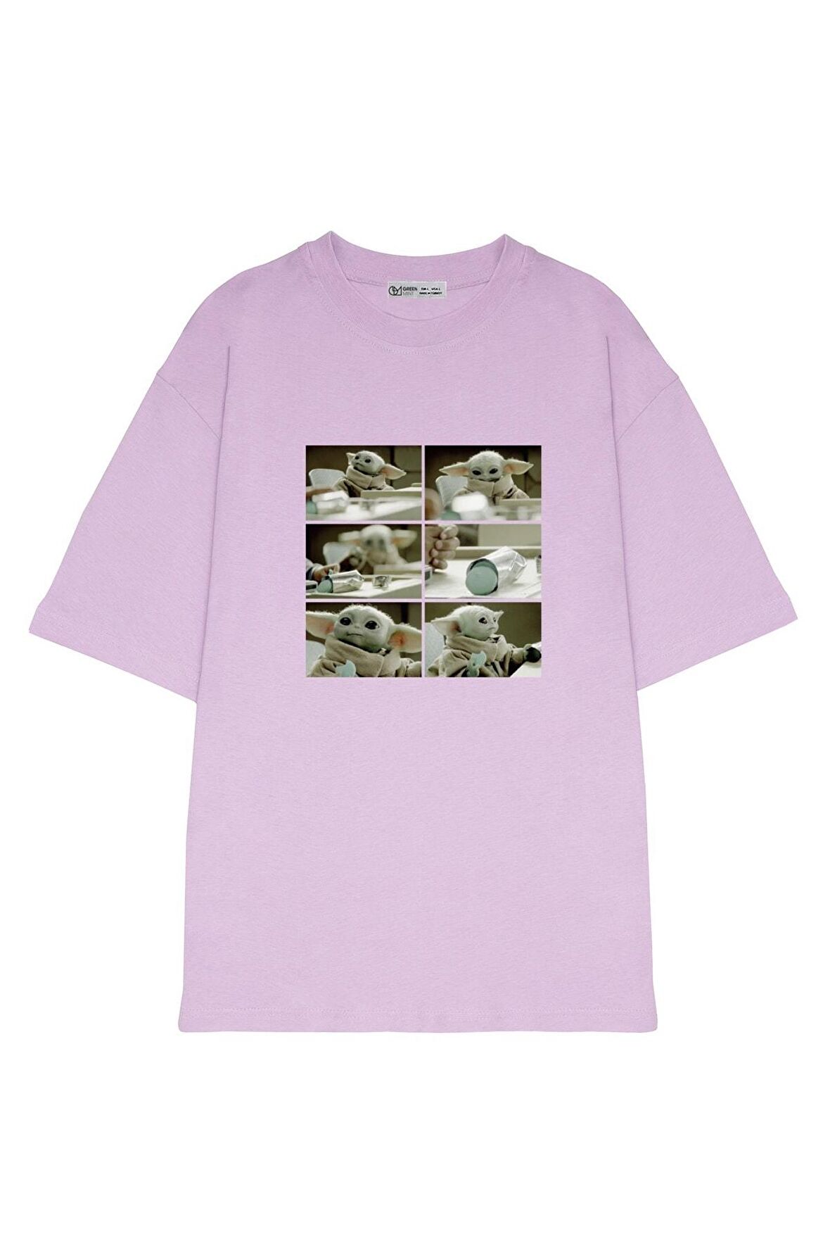 Unisex Oversize T-shirt Star Wars Mandalorian The Child Snack Time