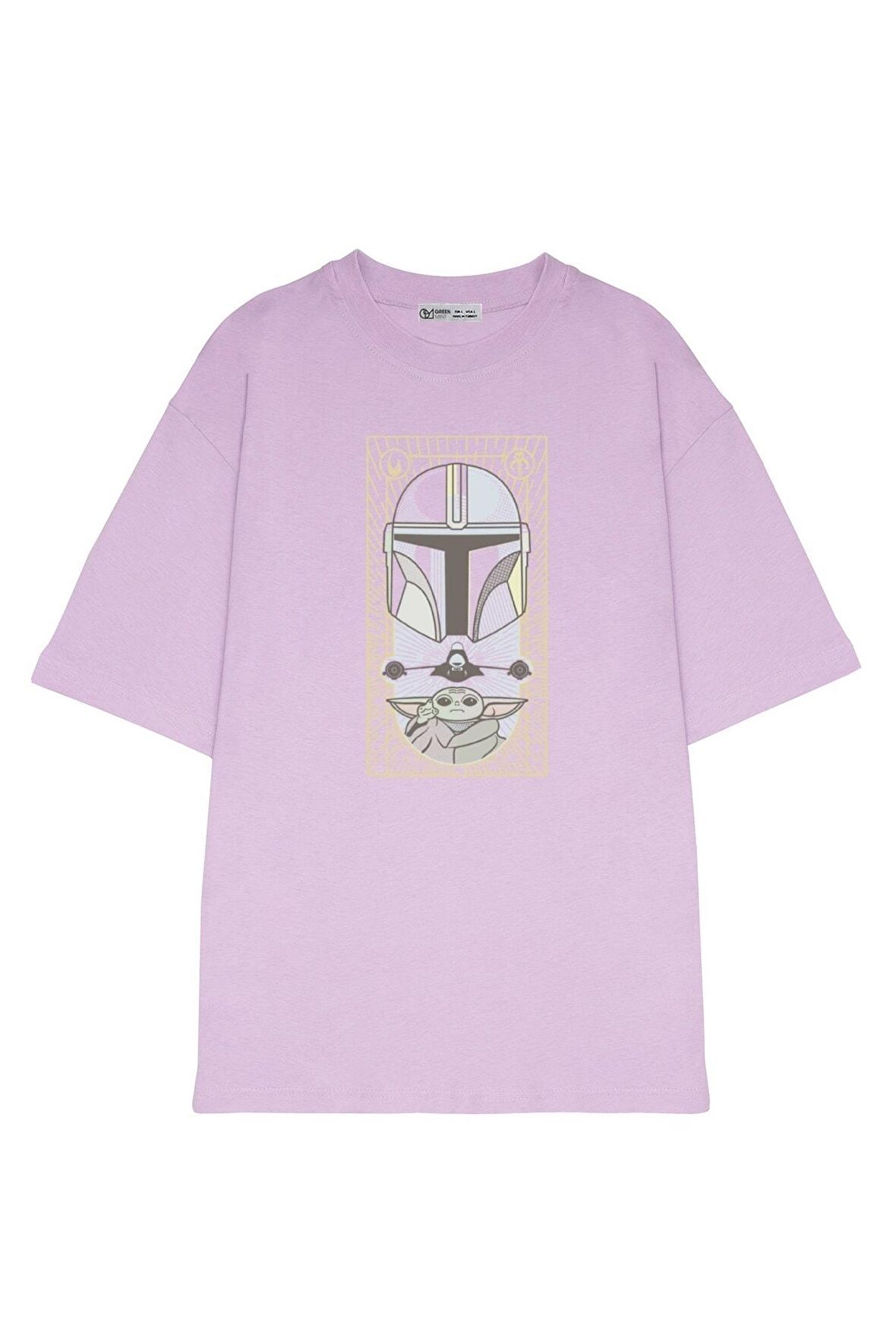 Unisex Oversize T-shirt The Mandalorian Grogu Card