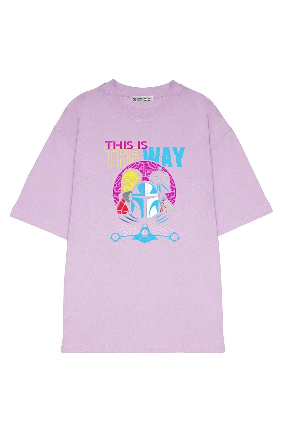 Unisex Oversize T-shirt The Mandalorian Neon This Is The Way