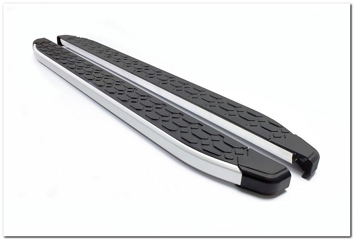 Omsa Line Ford Connect Yan Basamak 2002-2014 Blackline Mat Alüminyum Alınlı Yan Koruma Basamak