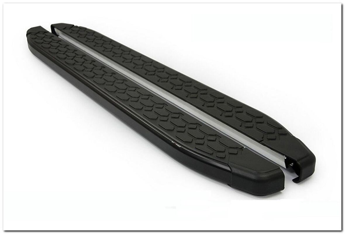 Omsa Line Ford Connect Yan Basamak 2002-2014 Blackline Mat Siyah Alüminyum Alınlı Yan Koruma Basamak