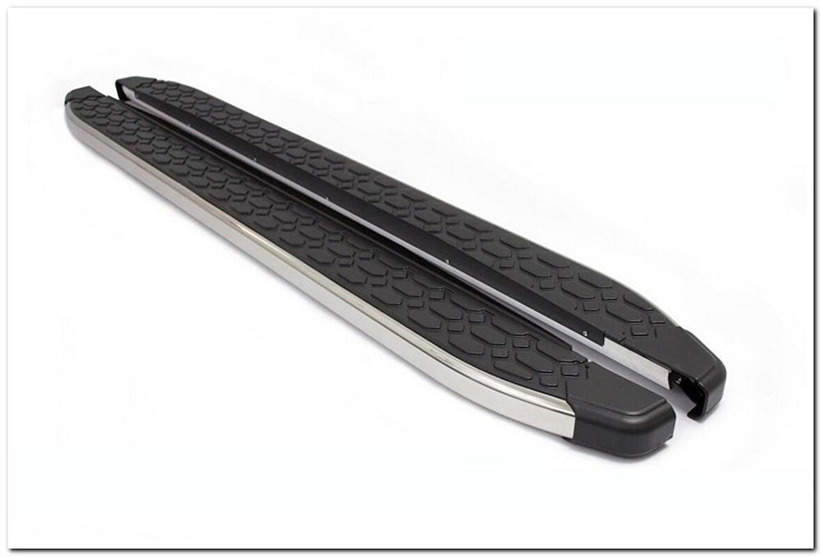 Omsa Line Ford Tourneo Custom 2012-2023 Kısa Şasi Blackline Krom Alınlı Yan Basamak