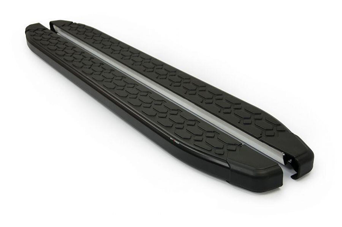 Omsa Line Mercedes M Class W166 2011-2019 Blackline Mat Siyah Alüminyum Alınlı Yan Basamak