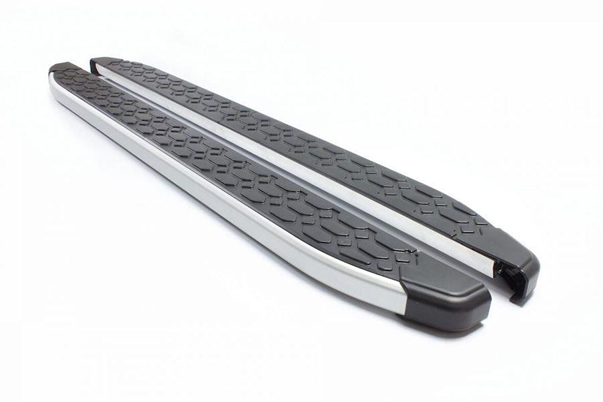Omsa Line VW Touareg Yan Basamak 2003-2018 Blackline Mat Alüminyum Alınlı Yan Koruma Basamak