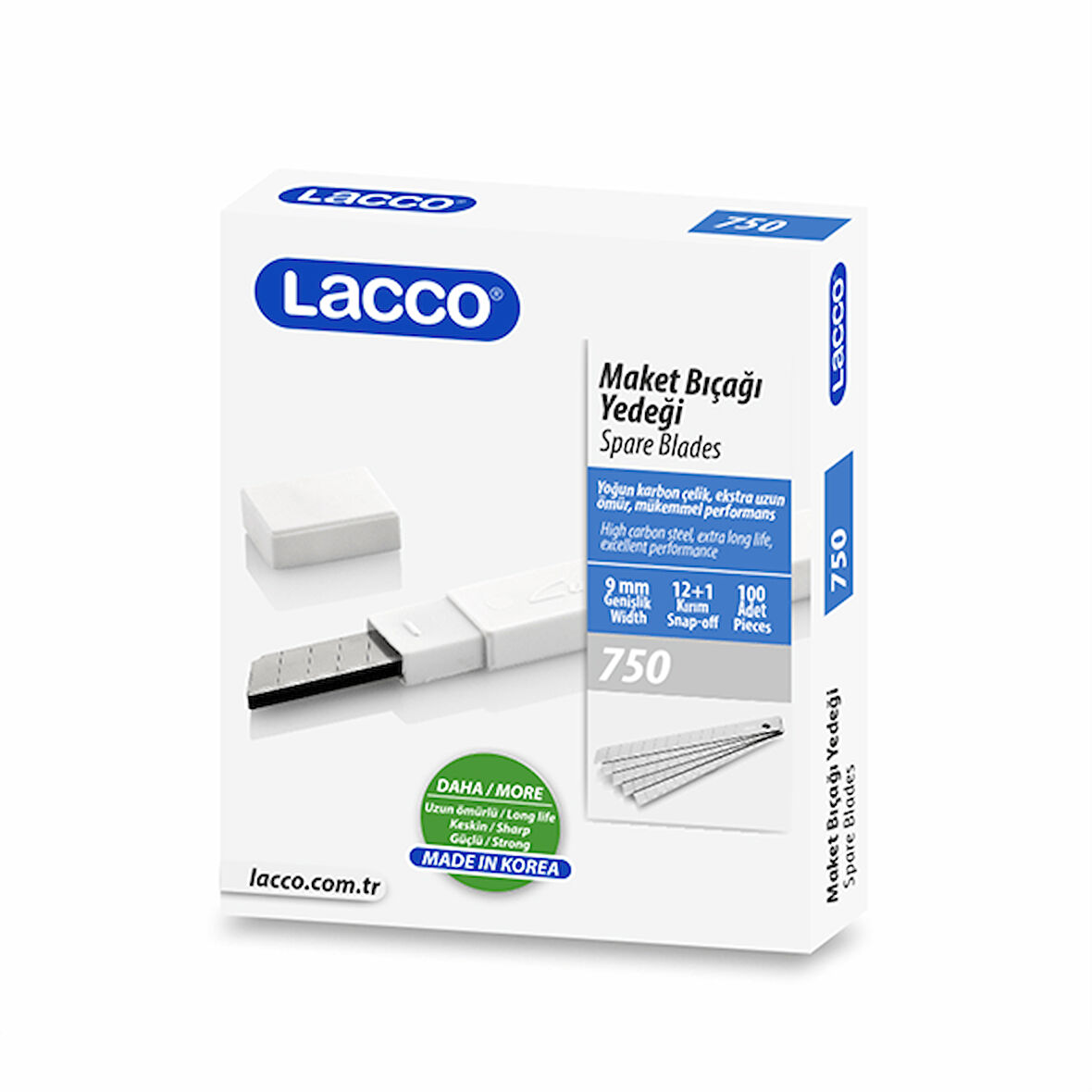 Lacco 750 Maket Bıçağı Yedeği 9 mm 10lu Tüp