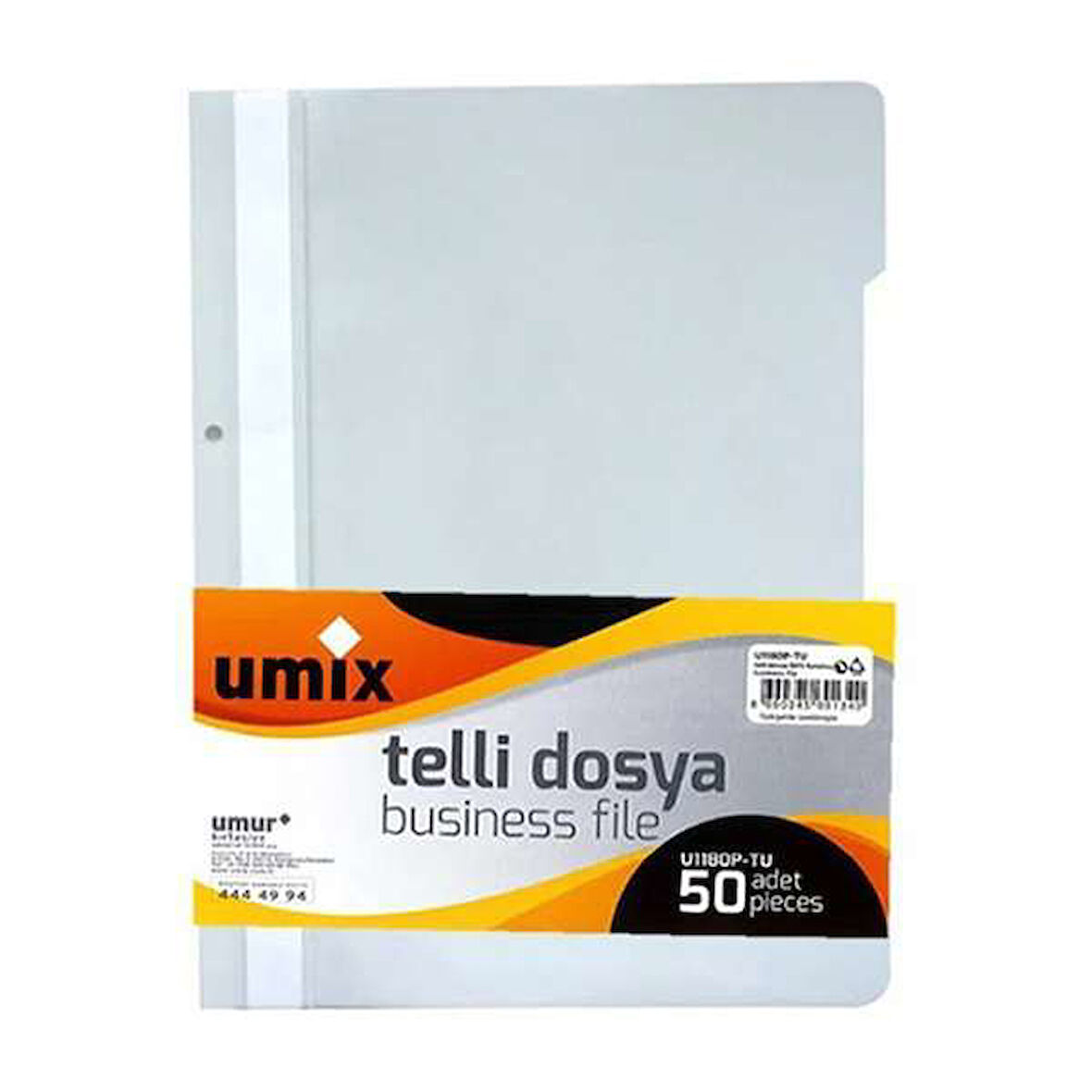 Umix Telli Dosya A4 Eco Beyaz 50'li Paket