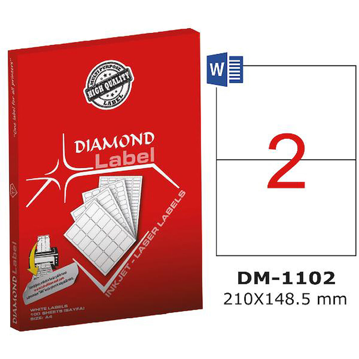 Diamond Lazer Etiket DM-1102 210x148.5 mm