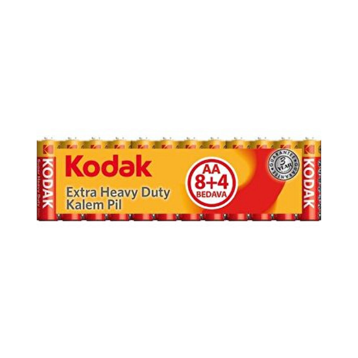 Kodak 12 Adet AA Çinko Karbon Kalem Pil