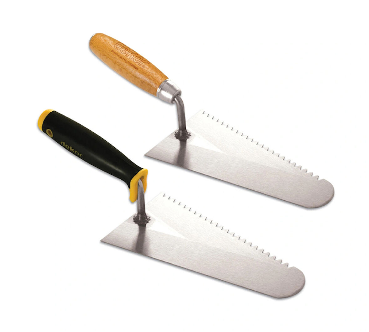 Dekor 375 Beyaz Tuğla Malası Ahşap Saplı Yay Çeliği 22 cm