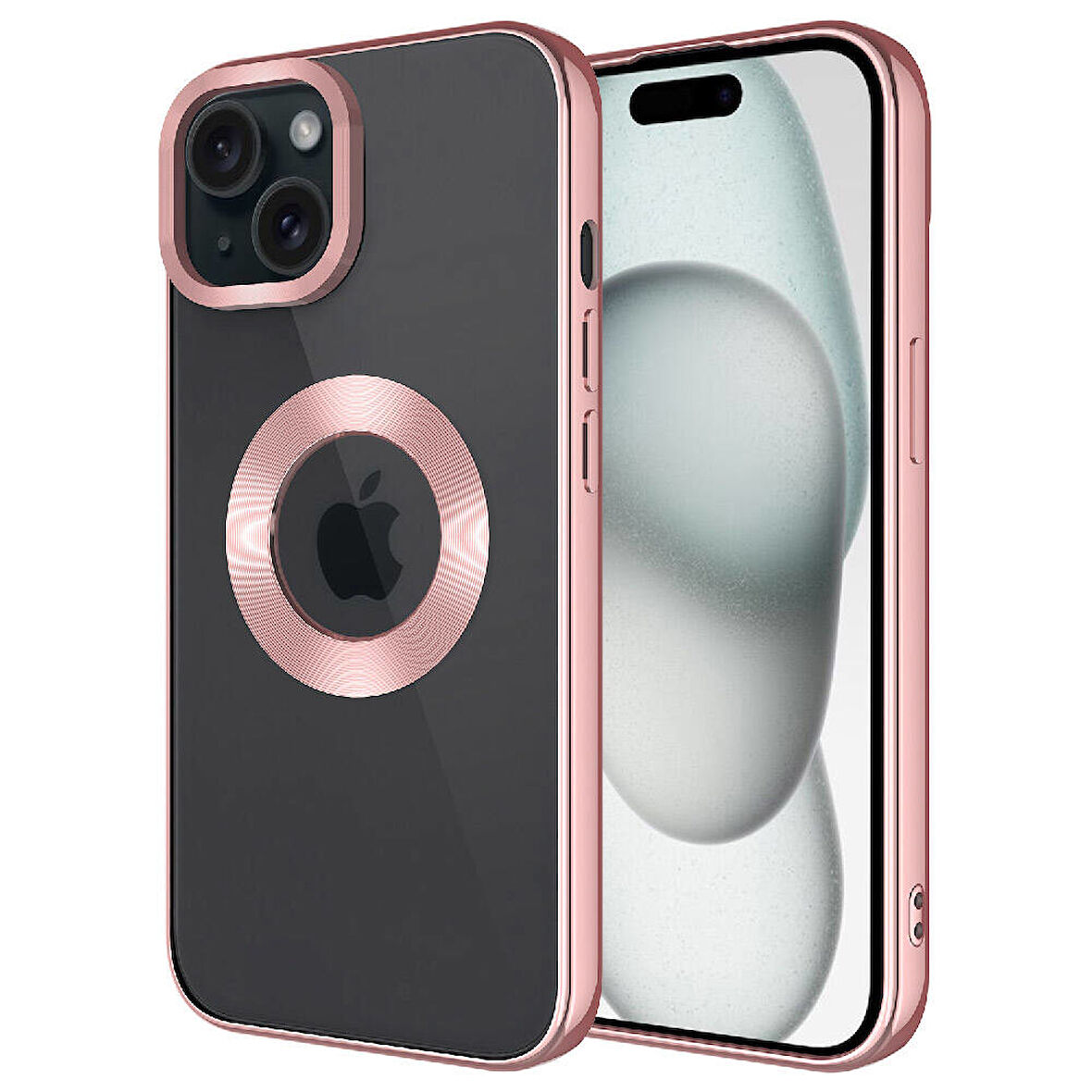 Apple iPhone 15 Uyumlu Kılıf ClearCam kamera koruma teknolojisi, logoyu öne çıkaran tasarım, etkili darbe emici ve çizilme önleyici özellikli kapak.